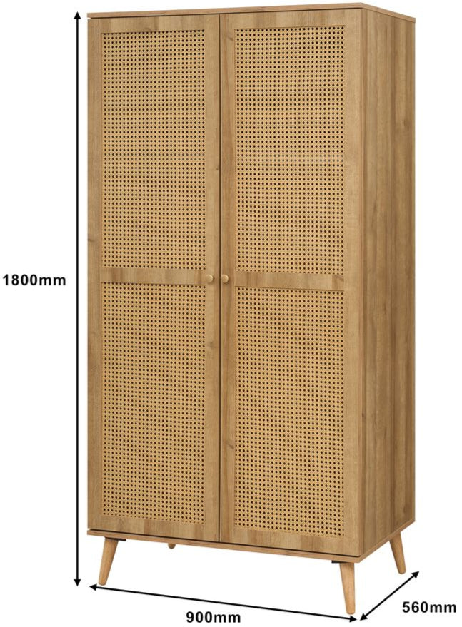 Manila Rattan 7 Drawer Chest 3 Piece Bedroom Set
