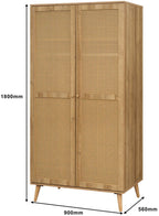 Manila Rattan 7 Drawer Chest 3 Piece Bedroom Set