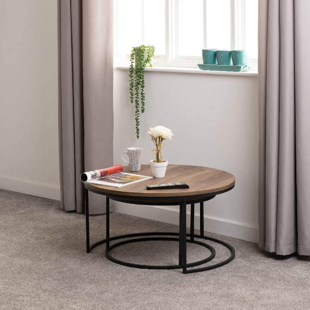 Quebec Round Coffee Table Set - Seconique