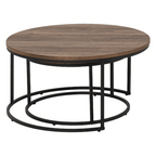 Quebec Round Coffee Table Set - Seconique