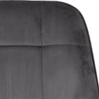Quebec Straight Edge Dining Set with 4 Velvet Lukas Chairs - Seconique