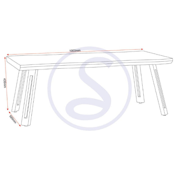 Quebec Wave Edge Coffee Table - Seconique