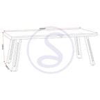 Quebec Wave Edge Coffee Table - Seconique