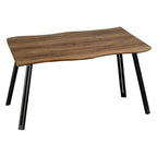 Quebec Wave Edge Dining Set with 4 Velvet Avery Chairs - Seconique
