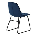 Quebec Wave Edge Dining Set with 4 Velvet Lukas Chairs - Seconique