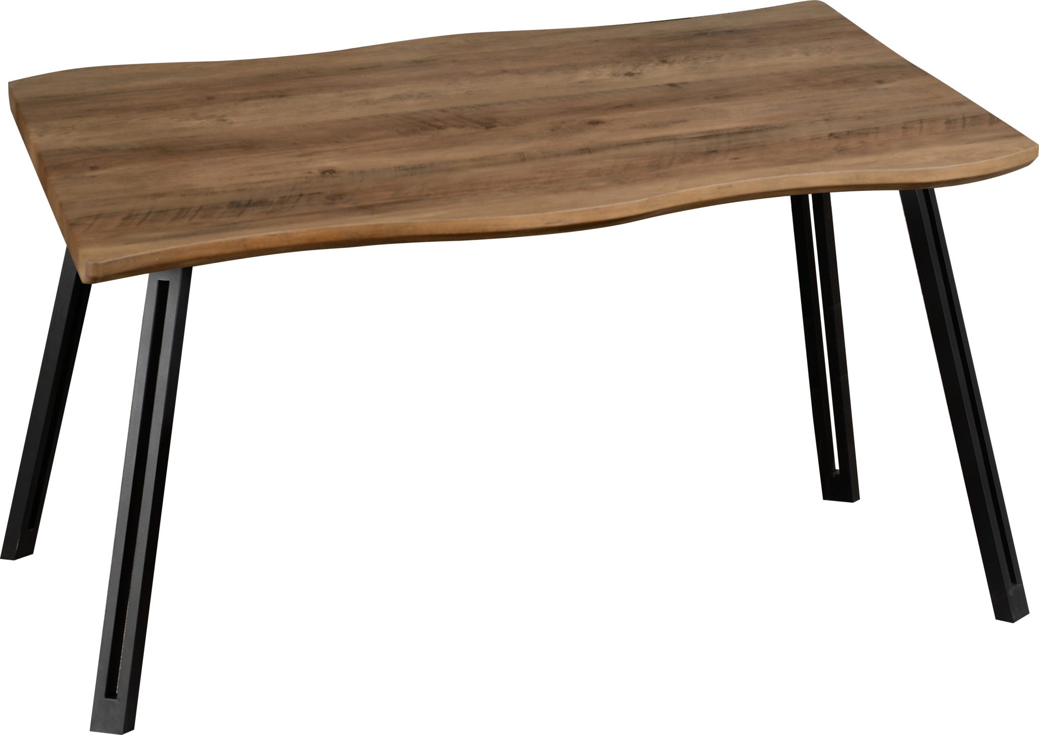 Quebec Wave Edge Medium Dining Table Set with 4 Chairs - Seconique