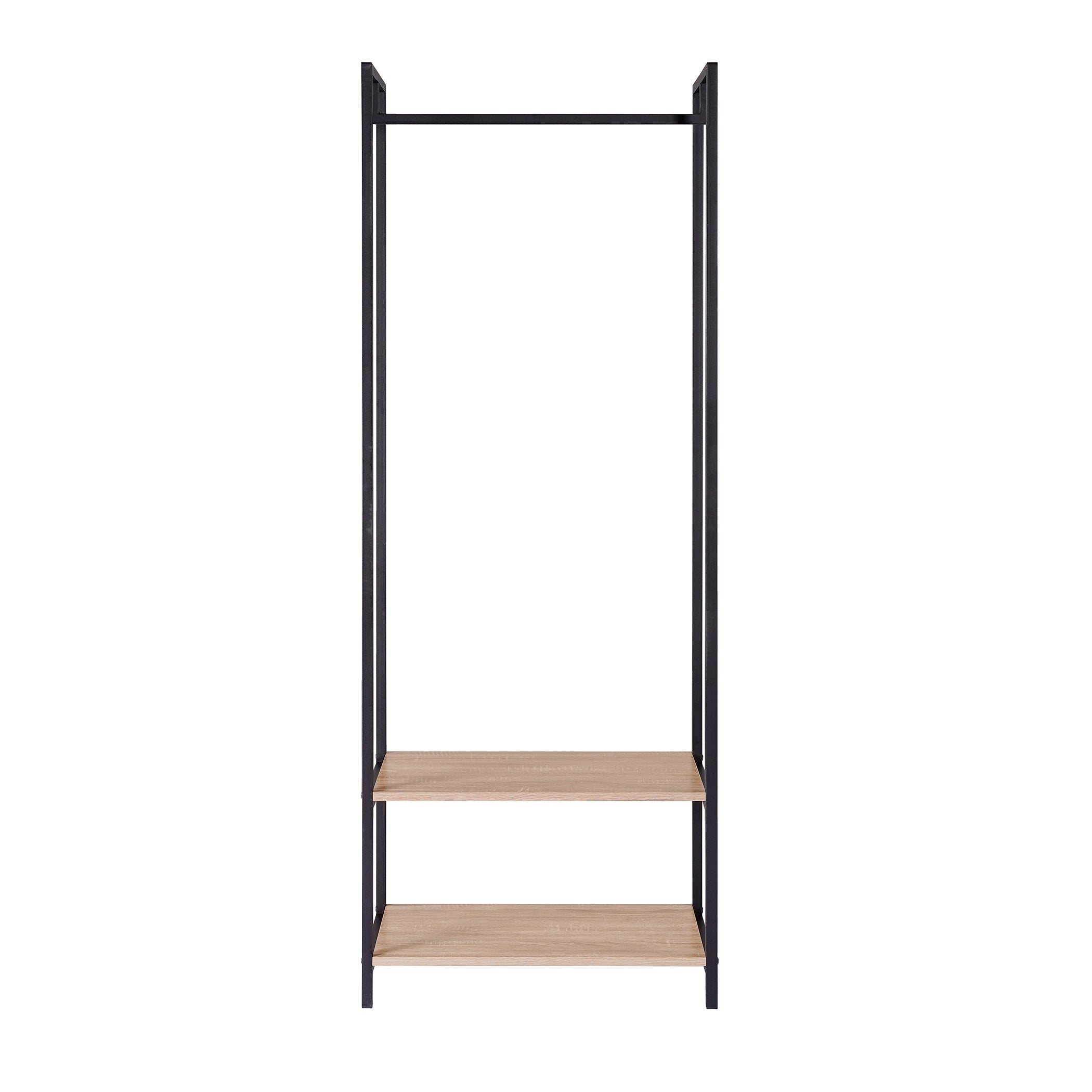 Scala Open Wardrobe with 2 Shelves - Swish Furniture