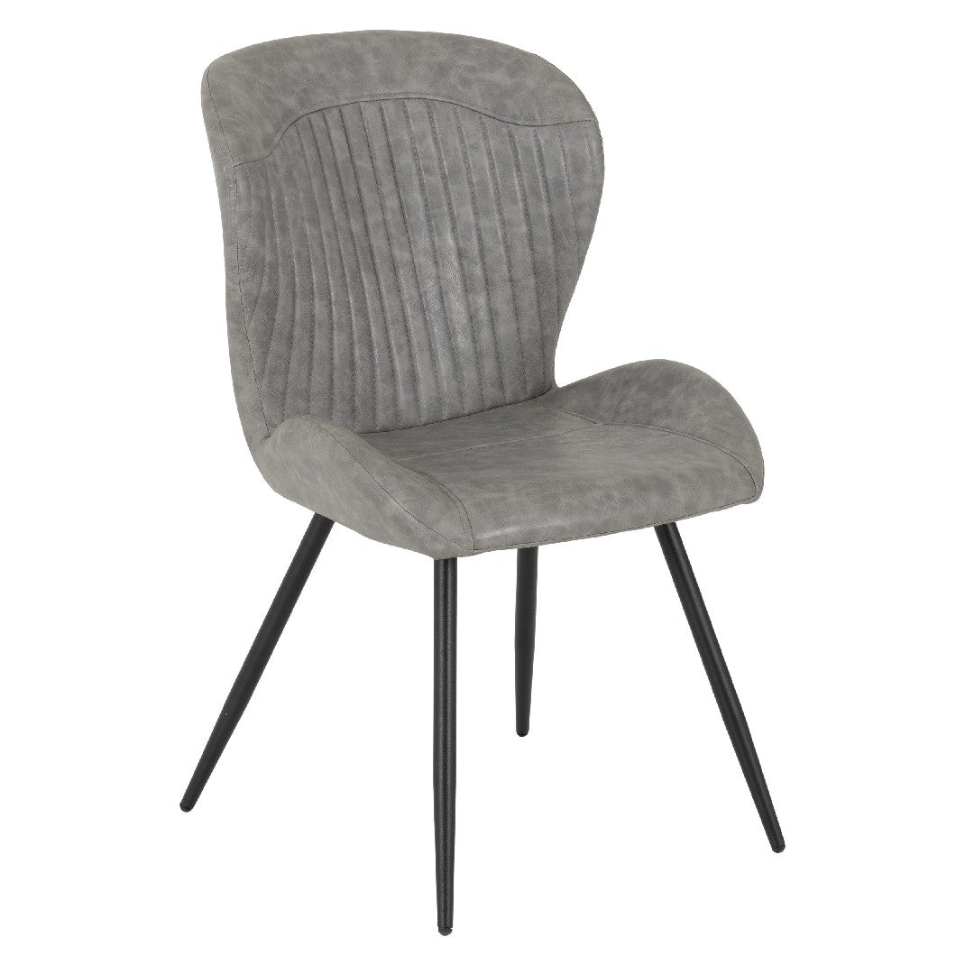 Set of 4 Quebec Faux Leather Dining Chairs - Seconique