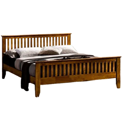 Turin Wooden High Foot End Bed Frame