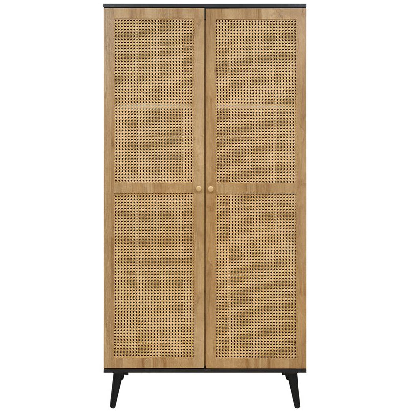 Manila Rattan 2 Door Wardrobe 3 Piece Bedroom Set