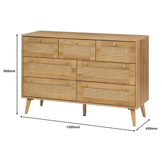 Manila Rattan 7 Drawer Chest of Drawers